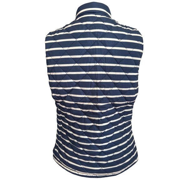 Reversible Princess Cruises Quilted Puffer Vest M Navy & White Stripes - Picture 5 of 9